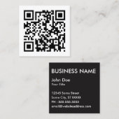 Carte De Visite Carré concevez votre propre code QR (Devant / Derrière)