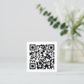 Carte De Visite Carré concevoir votre propre code QR (Debout devant)