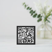 Carte De Visite Carré concevoir votre propre code QR (Debout devant)
