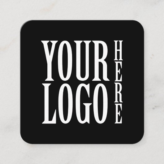 Carte De Visite Carré Connect with us Social Media QR Code Black Square (Devant)