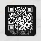 Carte De Visite Carré Connectez-vous aux médias sociaux modernes QR Code (Dos)