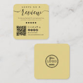 Carte De Visite Carré Connectez-vous avec le code QR Us | Laissez-Nous U (Devant / Derrière)