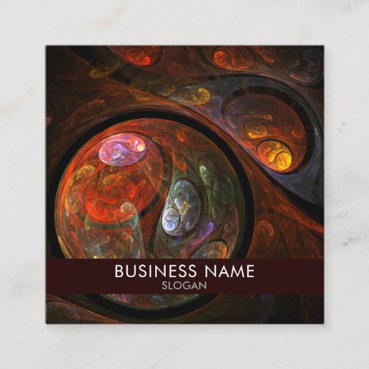 Carte De Visite Carré Connexion fluide Abstrait Art Professional (Devant)