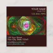 Carte De Visite Carré Connexions dynamiques Abstrait Art Professional (Dos)