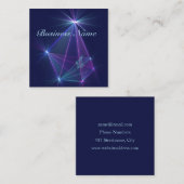 Carte De Visite Carré Constellation, Art Fractal Abstrait Imaginaire (Devant / Derrière)