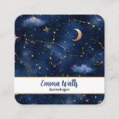 Carte De Visite Carré Constellations et étoiles (Devant)