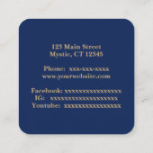 Carte De Visite Carré Constellations et étoiles (Dos)