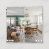 Carte De Visite Carré Construction Builder Developer QR Code Photo (Dos)