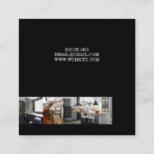 Carte De Visite Carré Construction de l'entrepreneur de déménagement (Dos)