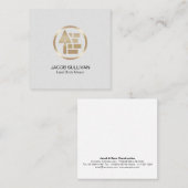 Carte De Visite Carré Construction de maçonnerie en brique de pierre Mas (Devant / Derrière)