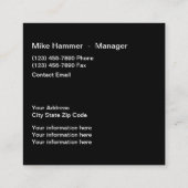 Carte De Visite Carré Construction moderne audacieuse (Dos)