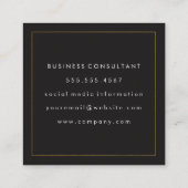 Carte De Visite Carré Consultant d'entreprise | Entreprise (Dos)