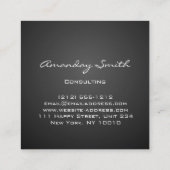 Carte De Visite Carré Consulting Gold Turquoise Grey Logo Abstrait Moder (Dos)