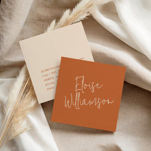 Carte De Visite Carré Contemporain tendance chic audacieuse calligraphie