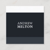 Carte De Visite Carré Cool Bleu Frais Bleu Blancs Consultant (Devant)