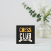 Carte De Visite Carré Cool Chess Player (Debout devant)