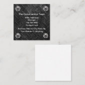 Carte De Visite Carré Cool Construction Faux Arrière - plan métallique (Devant / Derrière)