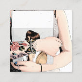 Carte De Visite Carré Cool de concepteur graphique d'images personnalisé (Dos)