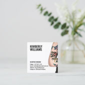 Carte De Visite Carré Cool de concepteur graphique d'images personnalisé (Debout devant)