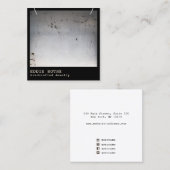 Carte De Visite Carré Cool Edgy Rustic Collier Afficher Carré Carré (Devant / Derrière)