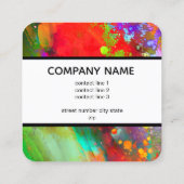 Carte De Visite Carré cool fureed moreact brir splash (Dos)