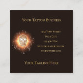 Carte De Visite Carré Cool gothique d'or Parties scintillant métallique (Dos)