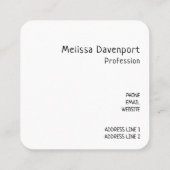 Carte De Visite Carré Cool Llama et souriant Kawaii Sun (Dos)