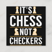 Carte De Visite Carré cool ses échecs pas checkers chèques joueurs cadea (Devant)