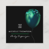 Carte De Visite Carré  Coordinateur d'événement de ballons iridescents f (Devant)