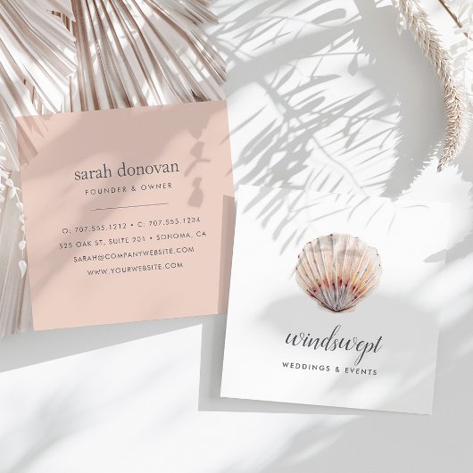 Carte De Visite Carré Coquille rougissante