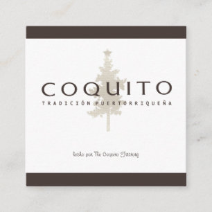 Carte De Visite Carré Coquito Tradition Portoricaine