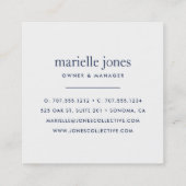 Carte De Visite Carré Corail et ananas de marine (Dos)