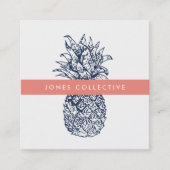 Carte De Visite Carré Corail et ananas de marine (Devant)