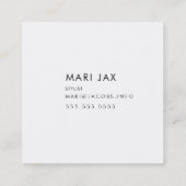 Carte De Visite Carré Corail et rose vif abstrait (Dos)