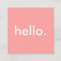 Coral Minimaliste Hello