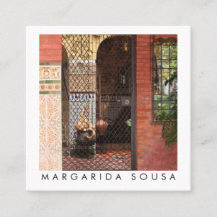 Carte De Visite Carré Cordoba Courtyard Photo Tourisme touristique Espag