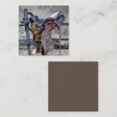 Carte De Visite Carré Corral Fence Western (Devant / Derrière)