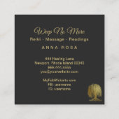 Carte De Visite Carré *~* Cosmique - Willow Tree de pleurs Univers d'or (Dos)