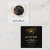 Carte De Visite Carré *~* Cosmos Moon Universe Parties scintillant Stars (Devant / Derrière)