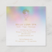 Carte De Visite Carré *~* Cosmos Stars Rainbow Lunar Gold Moon Pastel (Dos)