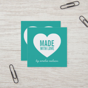 Carte De Visite Carré Couleur Arrière - plan moderne modifiable faite av