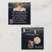 Carte De Visite Carré Couleur bleue (Devant / Derrière)