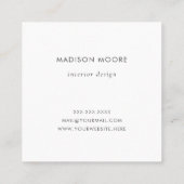 Carte De Visite Carré Couleur créative bleu foncé turquoise dégradé (Dos)