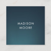 Carte De Visite Carré Couleur créative bleu foncé turquoise dégradé (Devant)