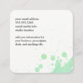 Carte De Visite Carré Couleur d'eau (Dos)