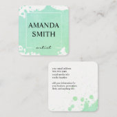 Carte De Visite Carré Couleur d'eau (Devant / Derrière)