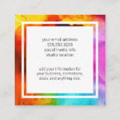 Carte De Visite Carré Couleur d'eau | Artiste graphique (Dos)