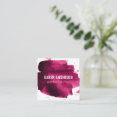 Carte De Visite Carré Couleur d'eau (brossé) (Debout devant)