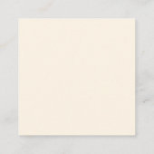 Carte De Visite Carré Couleur faite sur commande de l'étiquette | de (Dos)
