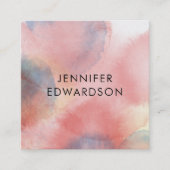 Carte de visite carré couleur rose (Devant)